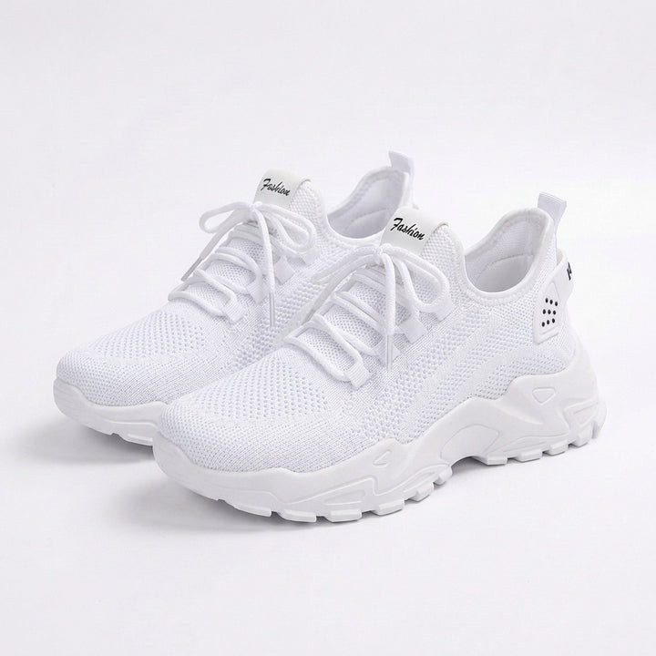 Mette | Women's Breathable Knit Chunky Sole Trainers