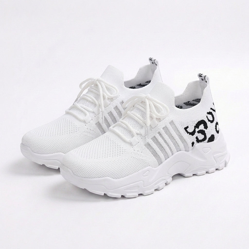 Mette | Women's Breathable Knit Chunky Sole Trainers