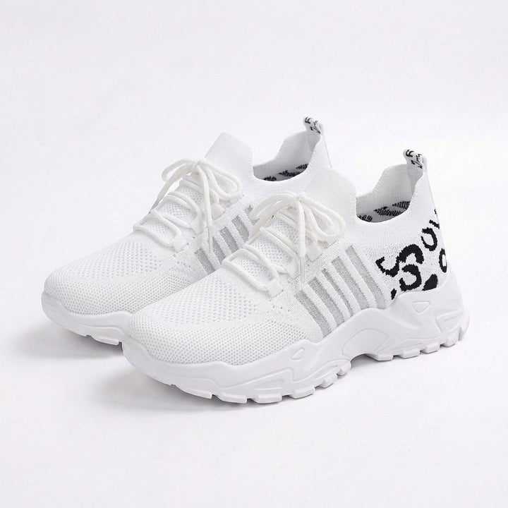 Mette | Women's Breathable Knit Chunky Sole Trainers