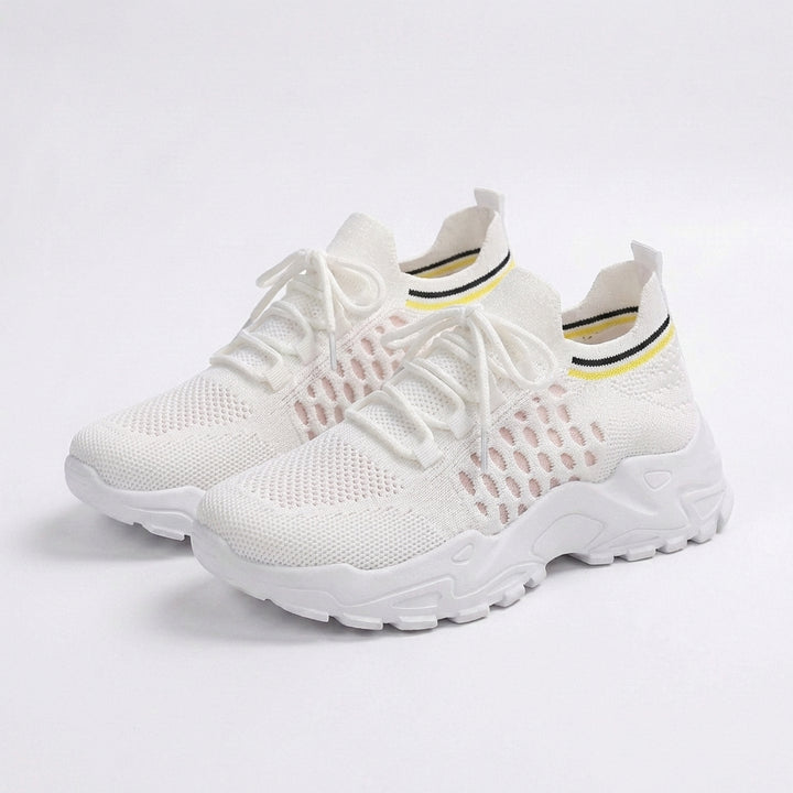 Mette | Women's Breathable Knit Chunky Sole Trainers