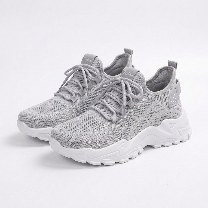 Mette | Women's Breathable Knit Chunky Sole Trainers