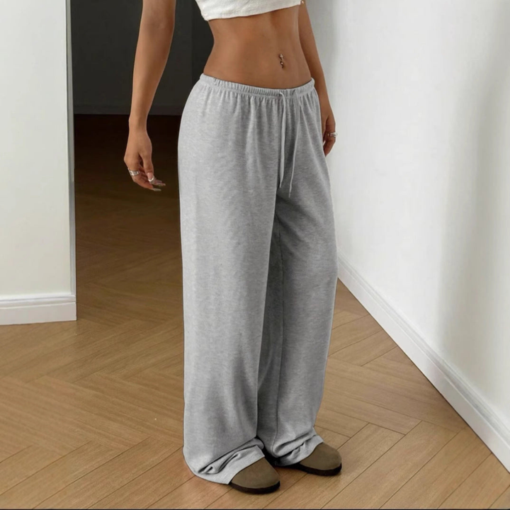 Mette | Women's Cotton Elasticated Waist Wide-Leg Pants