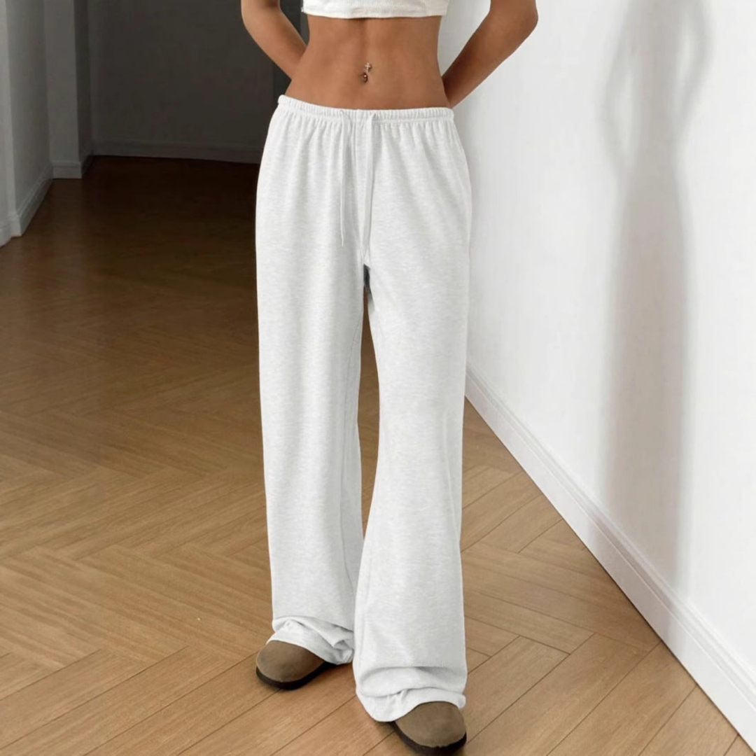 Mette | Women's Cotton Elasticated Waist Wide-Leg Pants