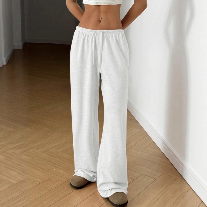 Mette | Women's Cotton Elasticated Waist Wide-Leg Pants