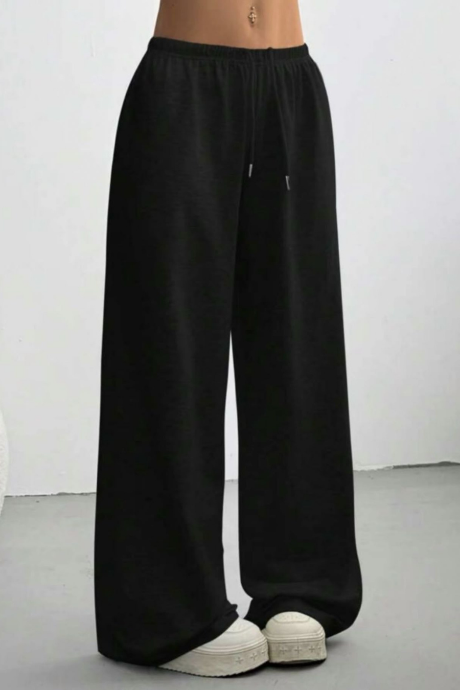 Mette | Women's Cotton Elasticated Waist Wide-Leg Pants
