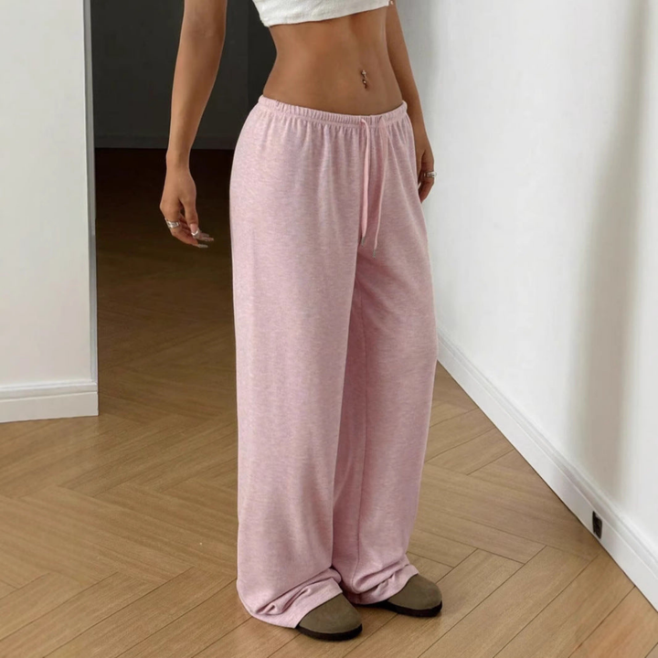 Mette | Women's Cotton Elasticated Waist Wide-Leg Pants