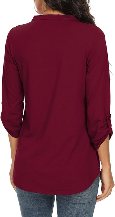 Mette | Women's Flowy V-Neck Blouse