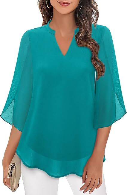 Mette | Women's Flowy V-Neck Blouse