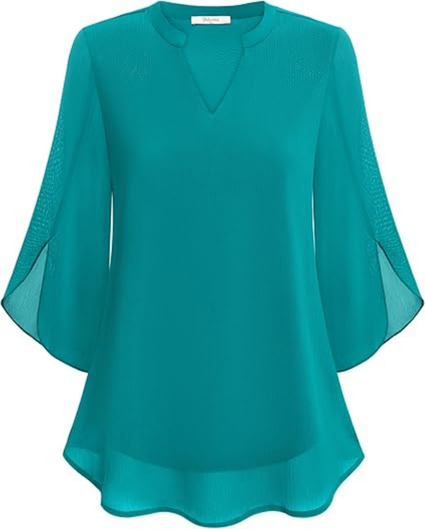 Mette | Women's Flowy V-Neck Blouse