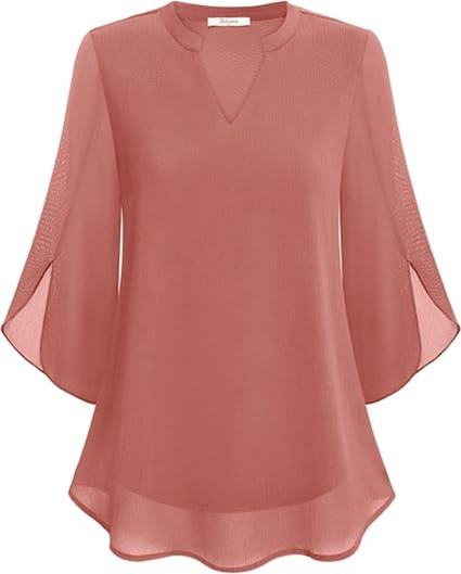 Mette | Women's Flowy V-Neck Blouse