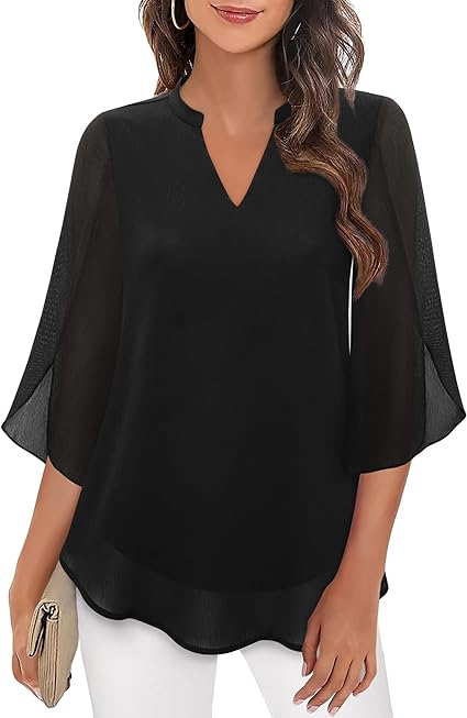Mette | Women's Flowy V-Neck Blouse