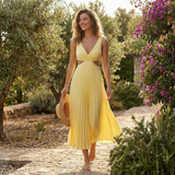 Mila | Women Dress With Pleated Skirt | Midi