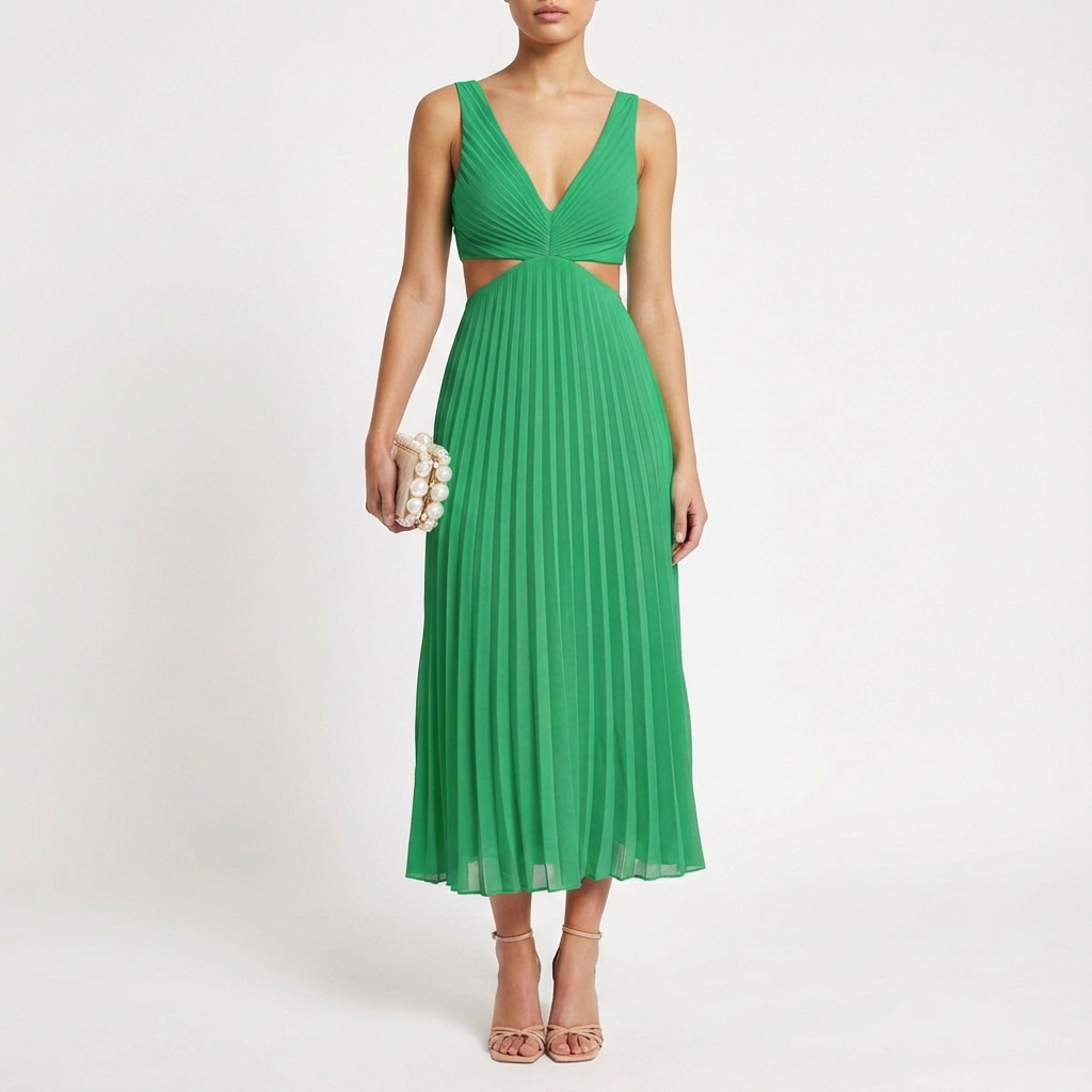 Mila | Women Dress With Pleated Skirt | Midi