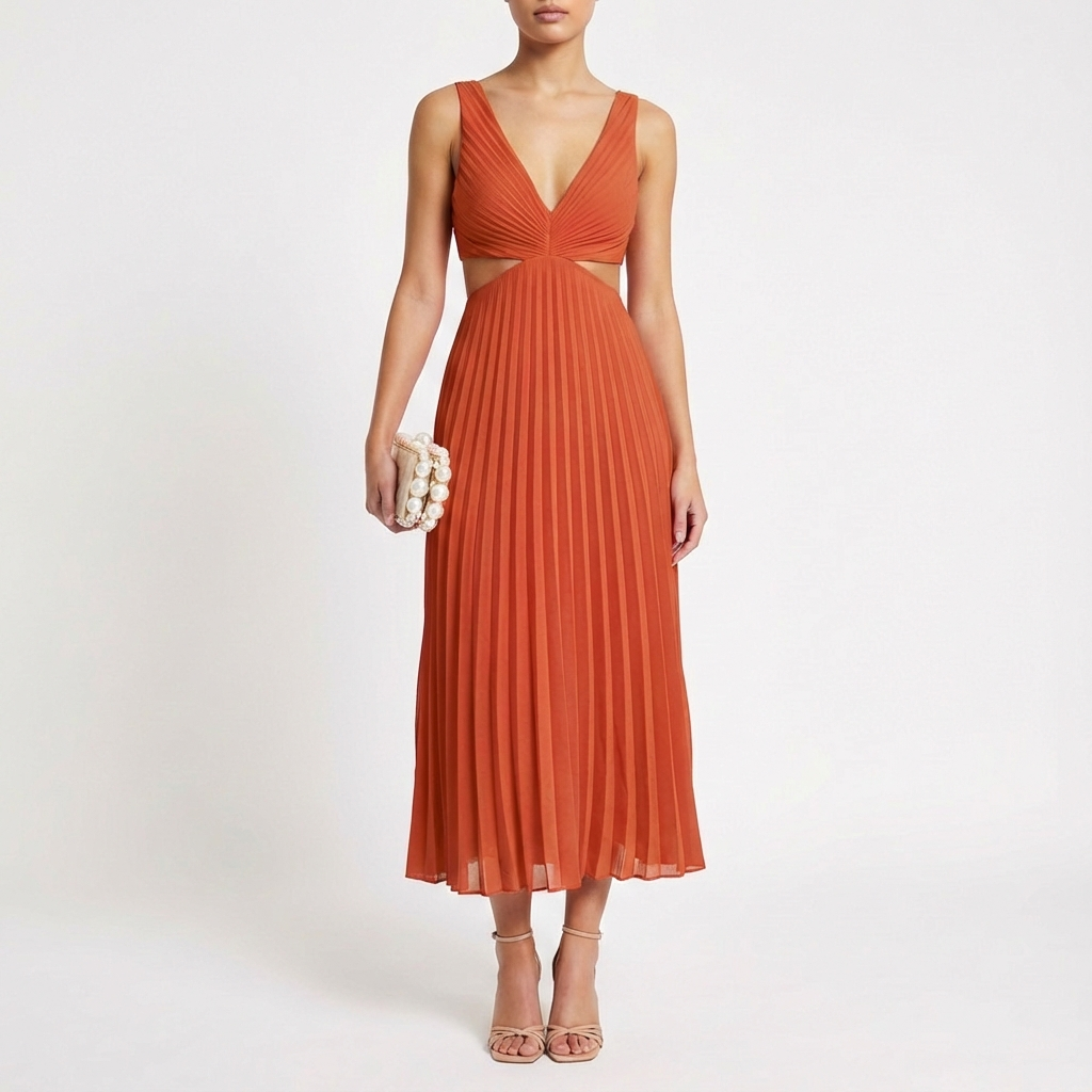 Mila | Women Dress With Pleated Skirt | Midi