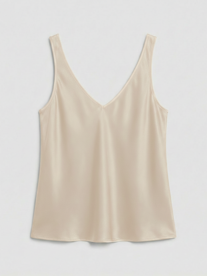 Nadia | Women's Satin V-Neck Cami Tank Top