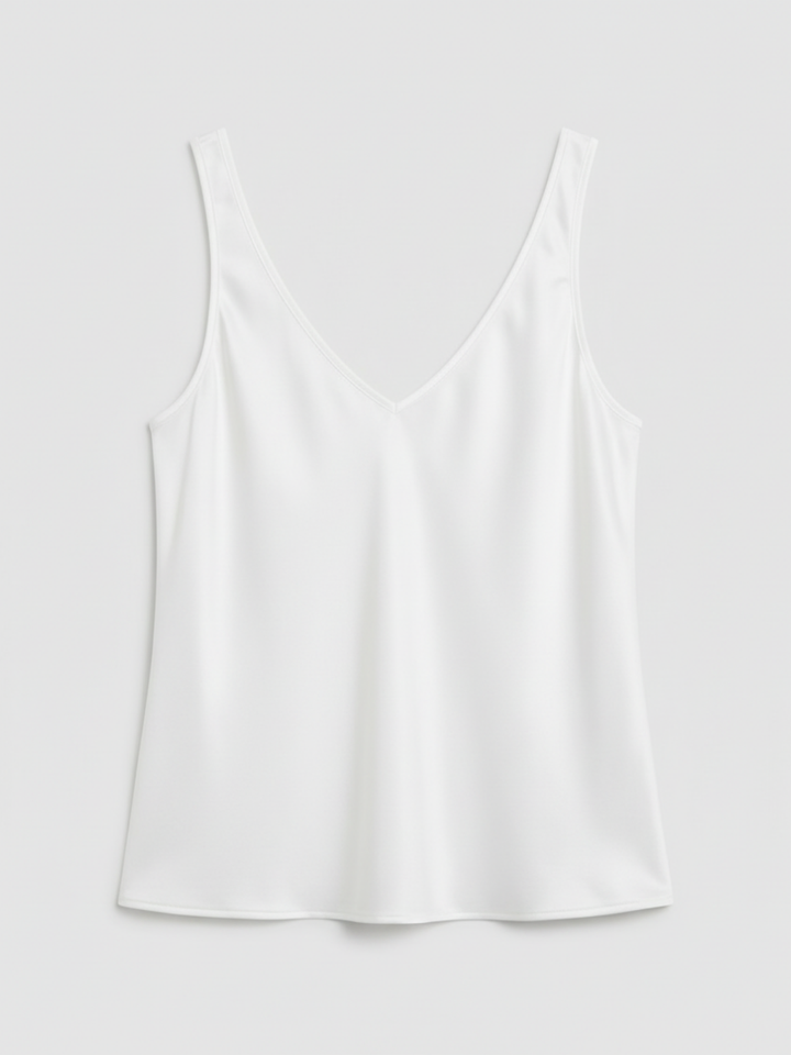 Nadia | Women's Satin V-Neck Cami Tank Top