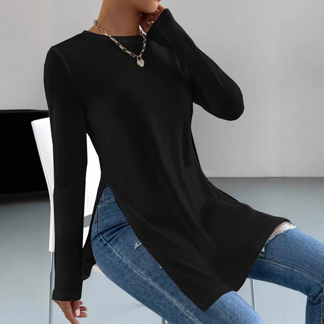 Neve | Women's Lightweight Side Split Long Sleeve Tunic