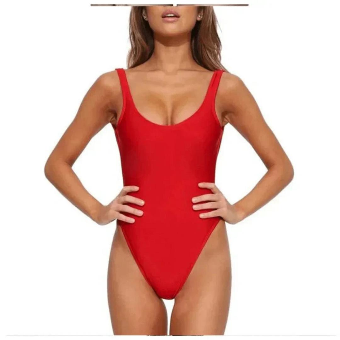 Olivia | Women's Stretch Scoop Neck Slim Fit One-Piece Swimsuit