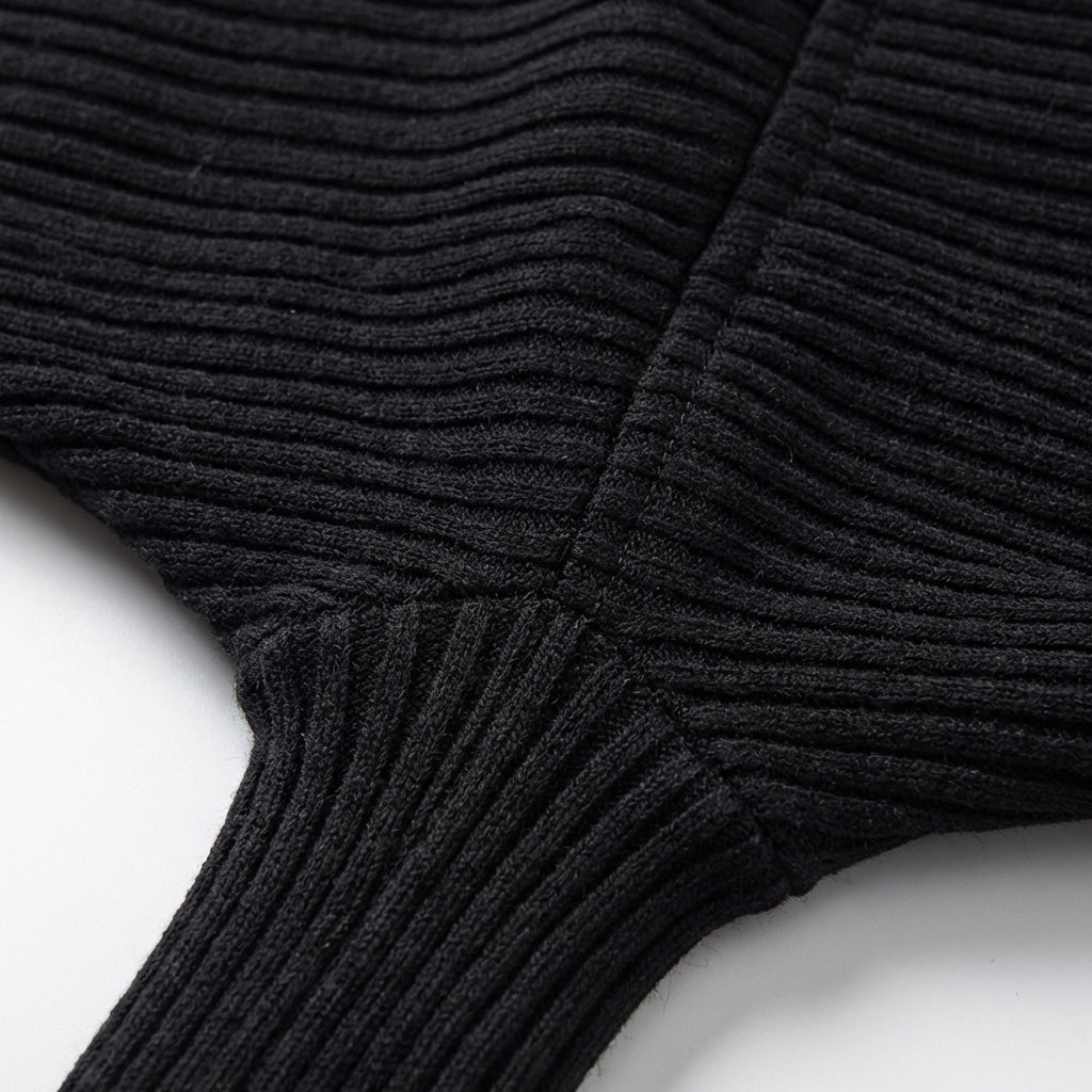 Priya | Women's Knit Ribbed Cowl Neck Midi Dress