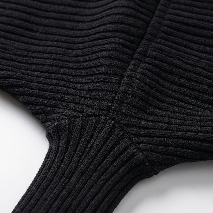 Priya | Women's Knit Ribbed Cowl Neck Midi Dress