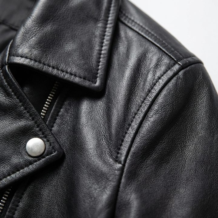 Priya | Women's Leather Zip-Up Biker Jacket