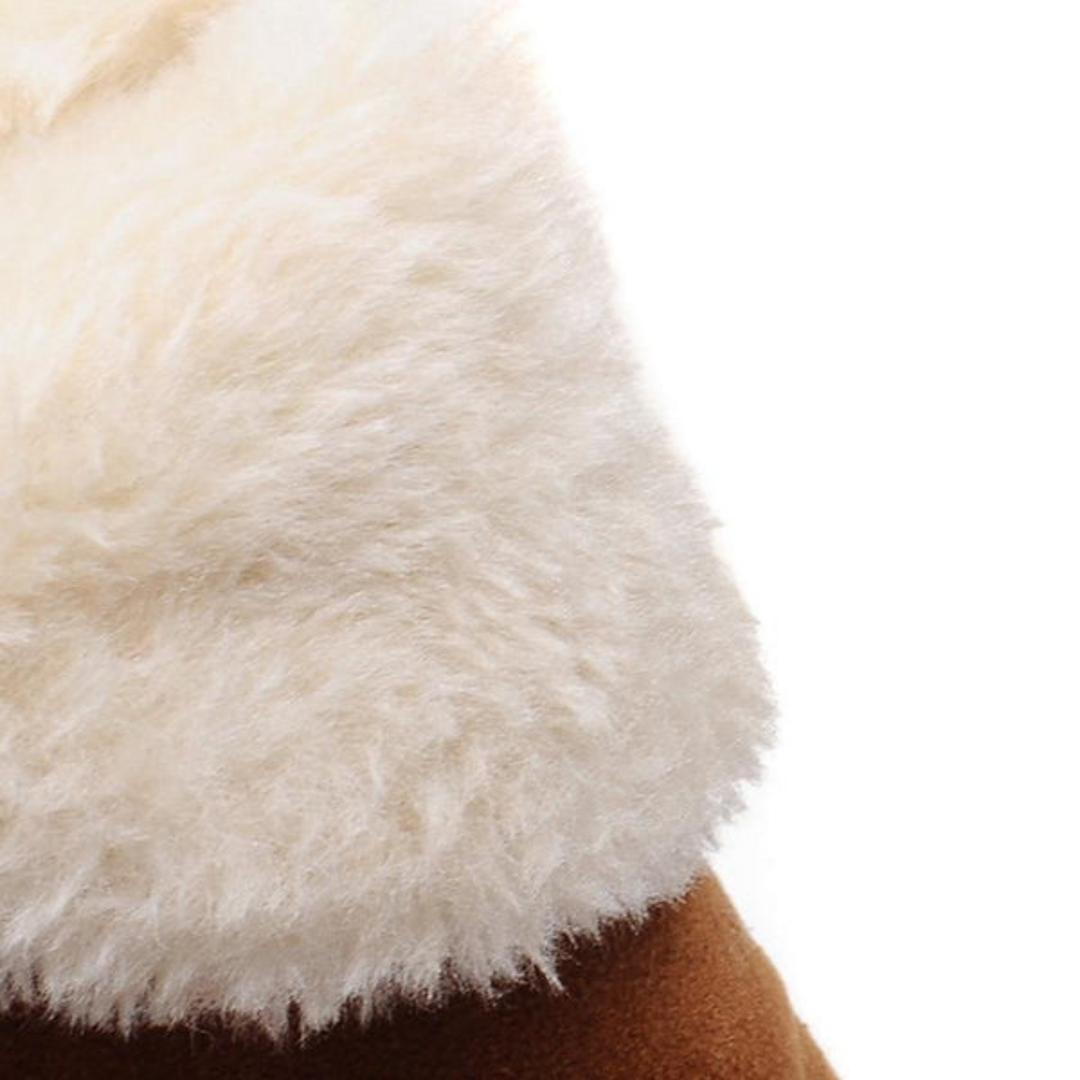 Priya | Women's Suede Fleece-Lined Flatform Ankle Boots