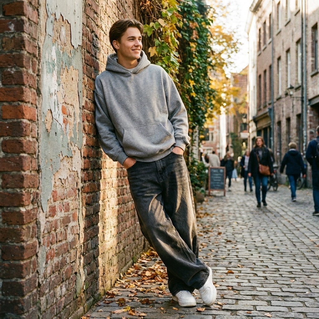 Remi | Men's Denim Baggy Wide-Leg Jeans