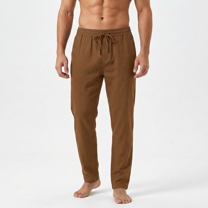 Remi | Men's Linen Drawstring Tapered Trousers