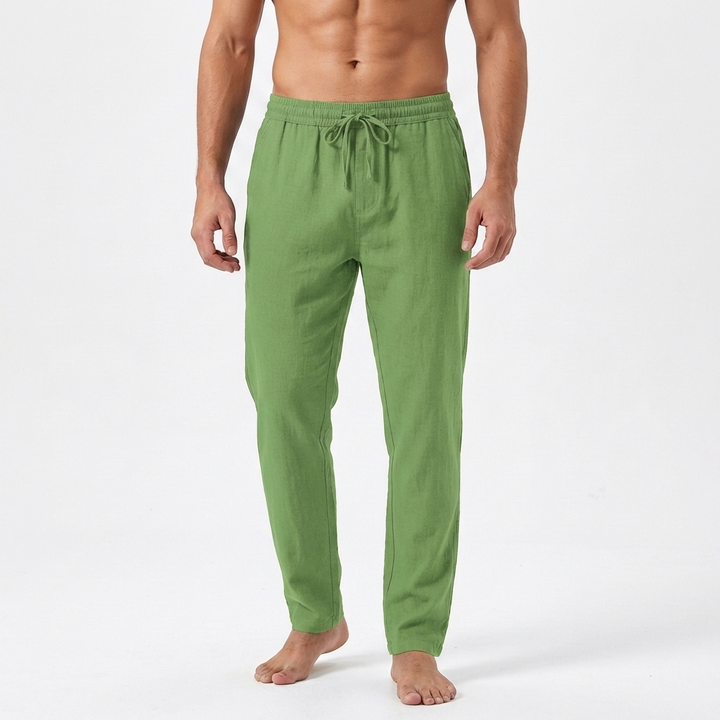 Remi | Men's Linen Drawstring Tapered Trousers