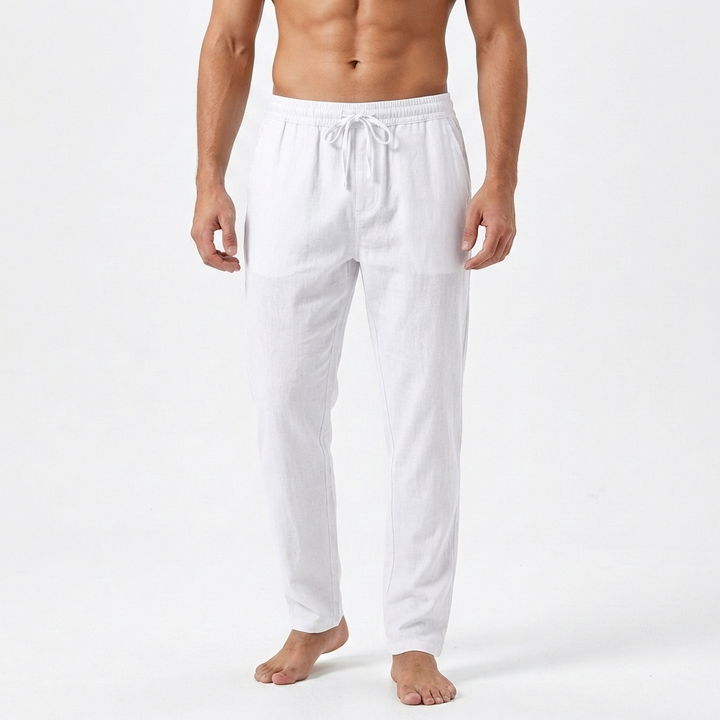 Remi | Men's Linen Drawstring Tapered Trousers