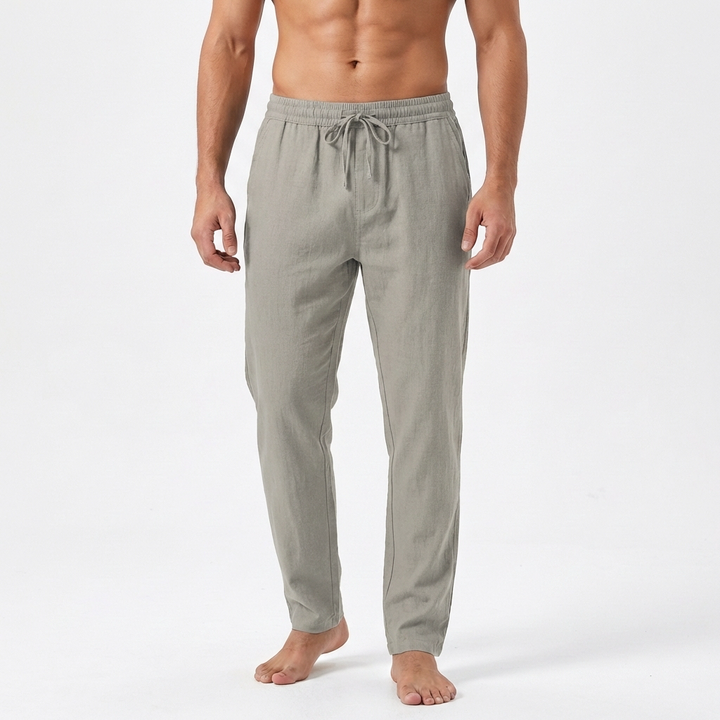Remi | Men's Linen Drawstring Tapered Trousers