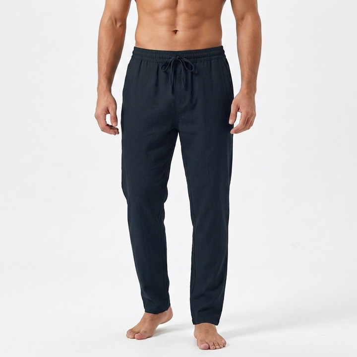 Remi | Men's Linen Drawstring Tapered Trousers