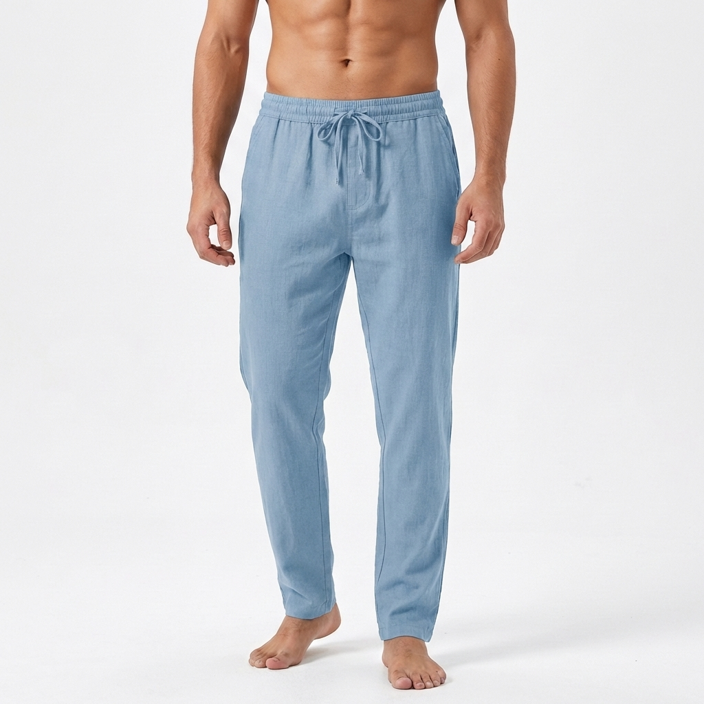 Remi | Men's Linen Drawstring Tapered Trousers