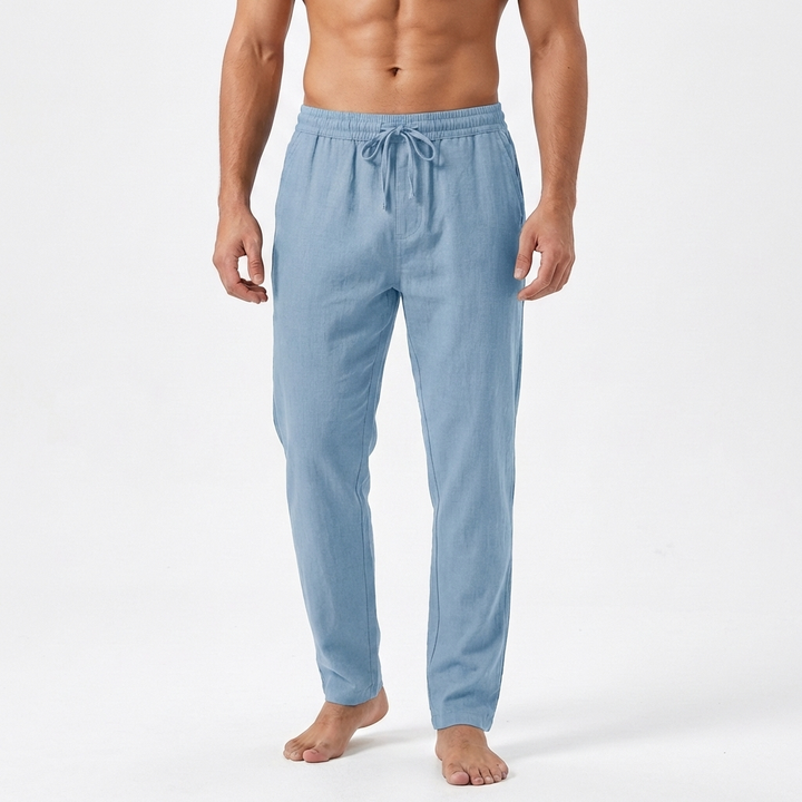 Remi | Men's Linen Drawstring Tapered Trousers