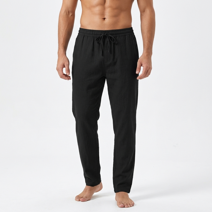 Remi | Men's Linen Drawstring Tapered Trousers