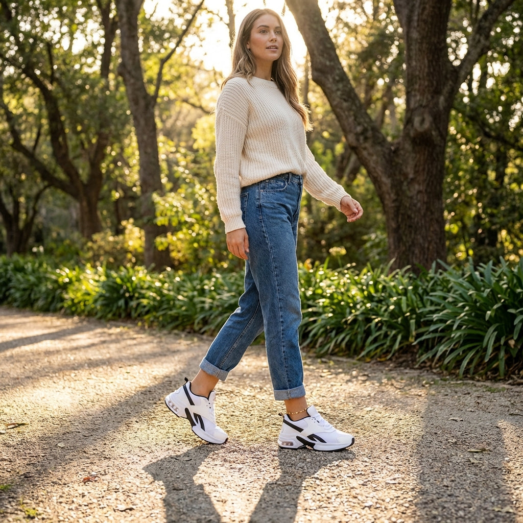 Remi | Women's Breathable Air Cushion Chunky Sole Trainers