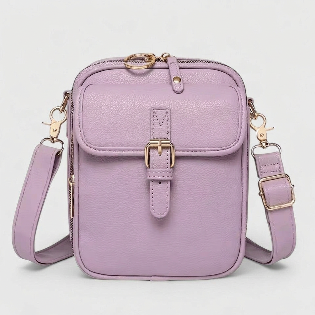 Remi | Women's Leather Buckle Flap Compact Crossbody Bag