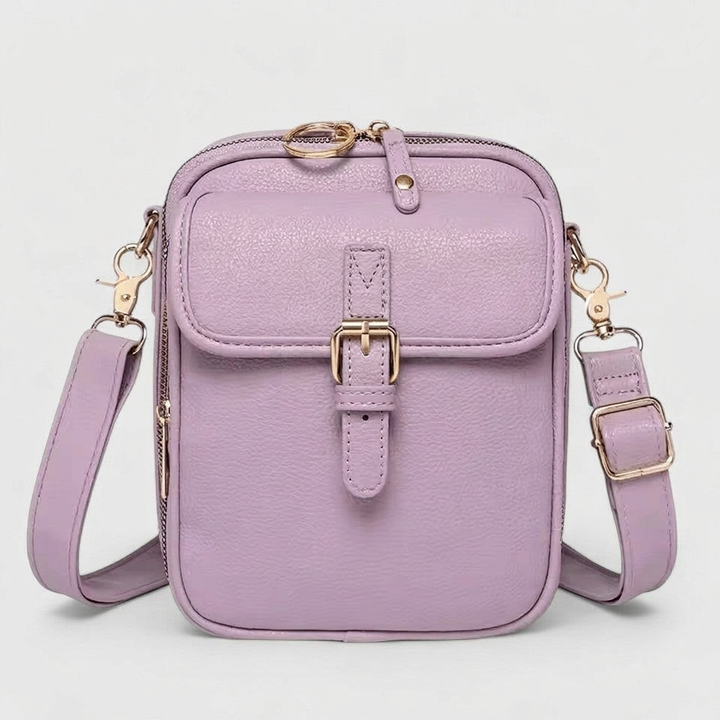 Remi | Women's Leather Buckle Flap Compact Crossbody Bag