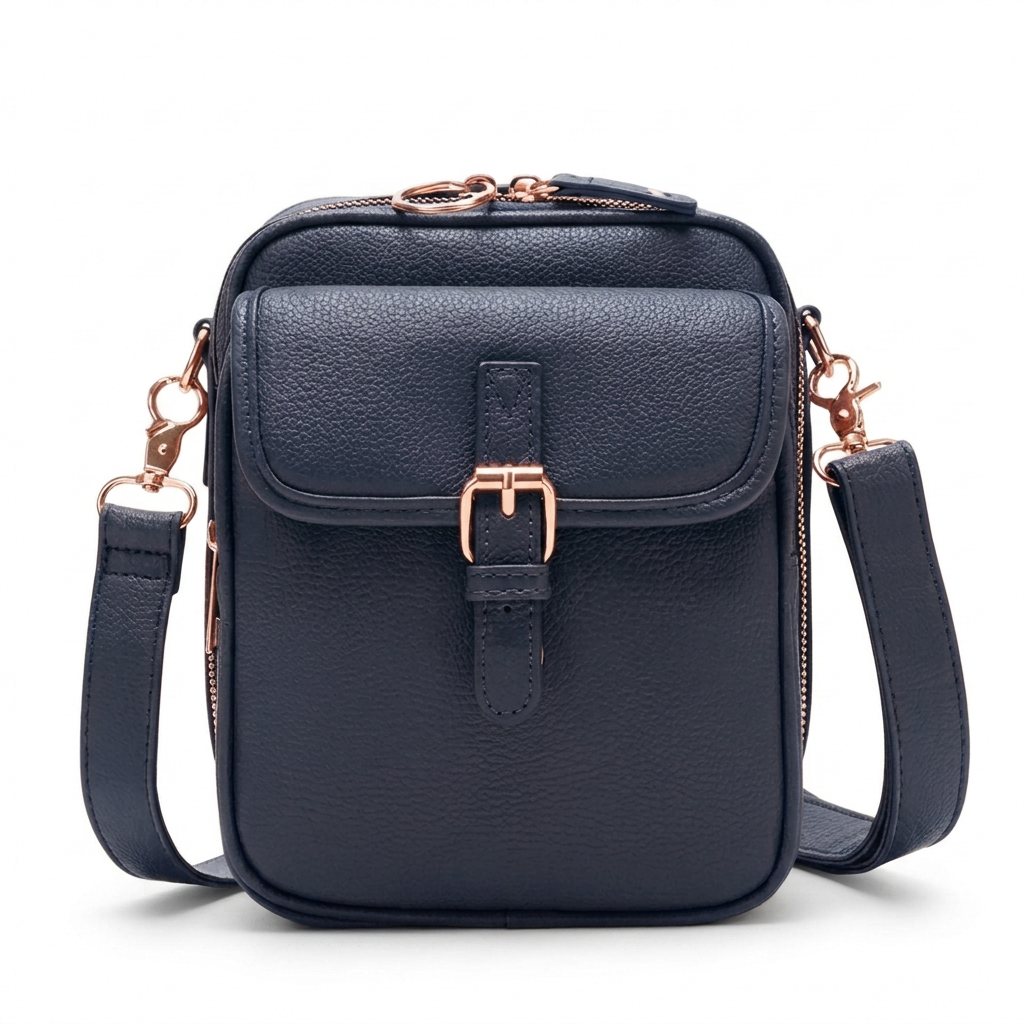 Remi | Women's Leather Buckle Flap Compact Crossbody Bag