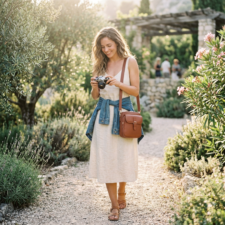 Remi | Women's Leather Buckle Flap Compact Crossbody Bag
