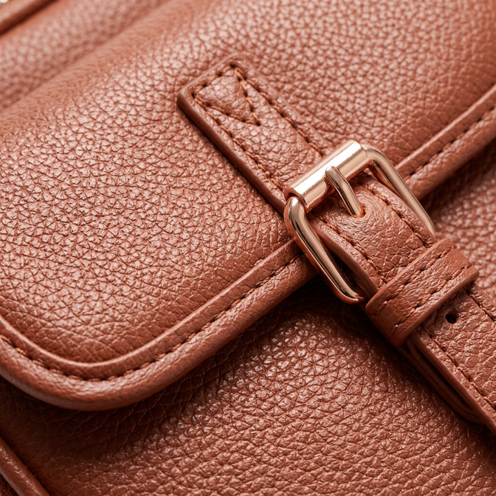 Remi | Women's Leather Buckle Flap Compact Crossbody Bag