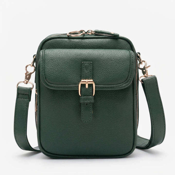 Remi | Women's Leather Buckle Flap Compact Crossbody Bag