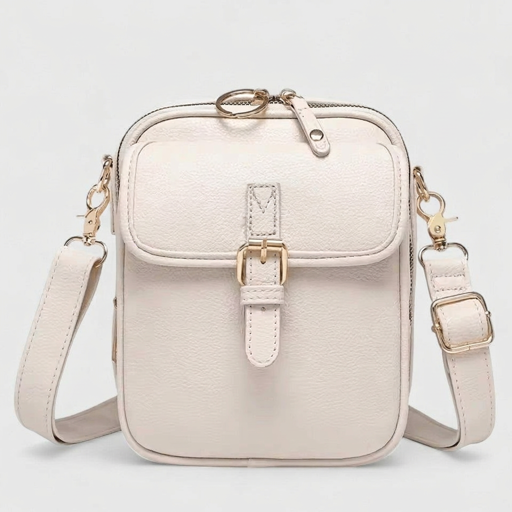 Remi | Women's Leather Buckle Flap Compact Crossbody Bag