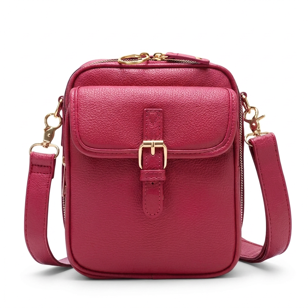 Remi | Women's Leather Buckle Flap Compact Crossbody Bag