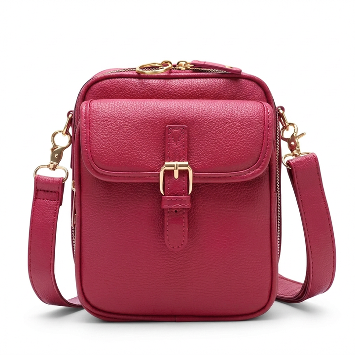 Remi | Women's Leather Buckle Flap Compact Crossbody Bag