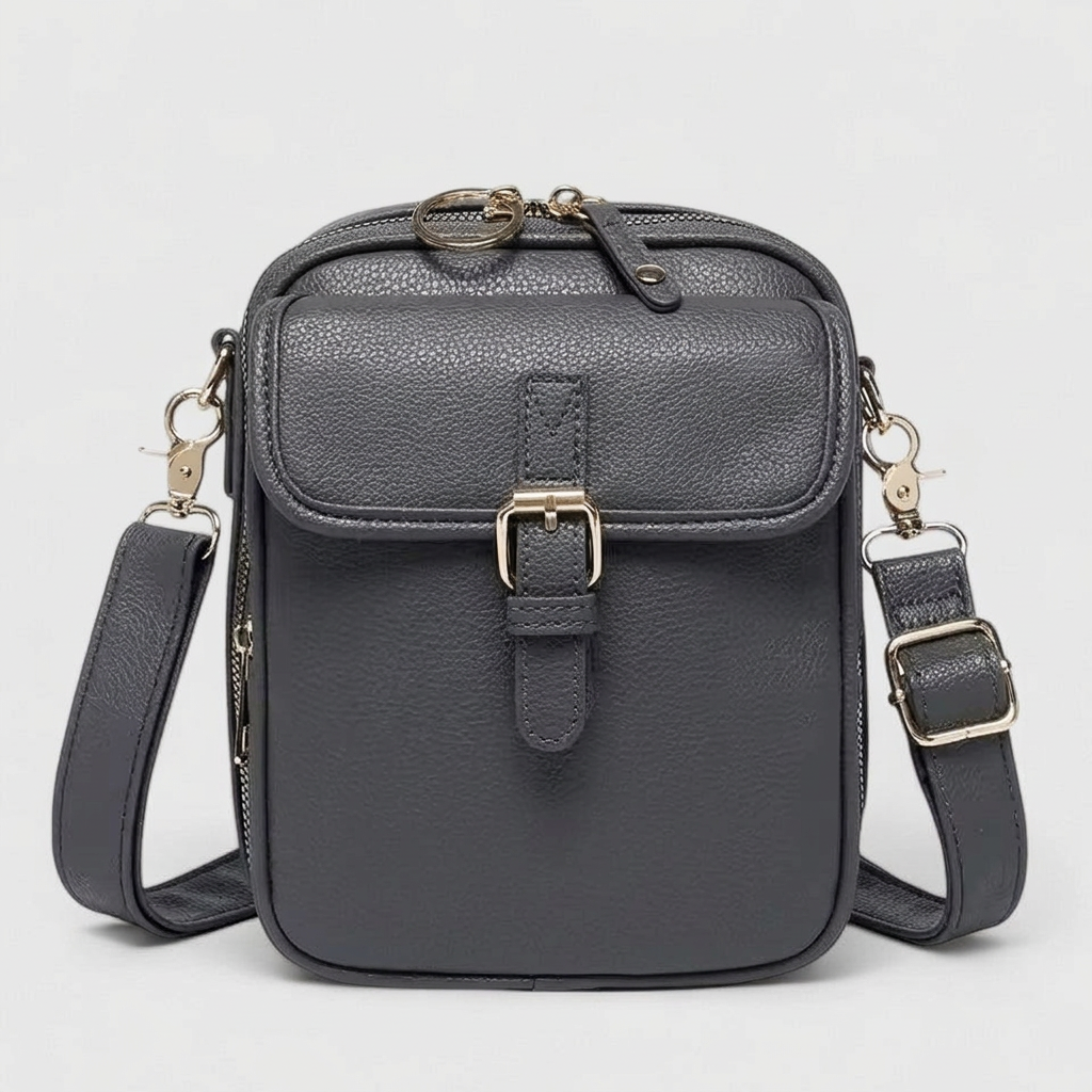 Remi | Women's Leather Buckle Flap Compact Crossbody Bag