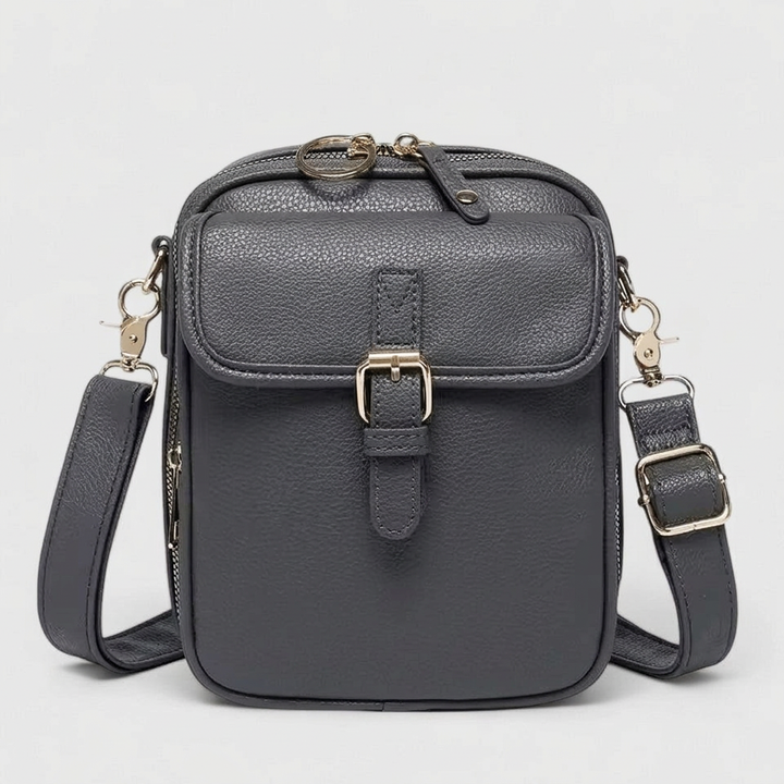 Remi | Women's Leather Buckle Flap Compact Crossbody Bag