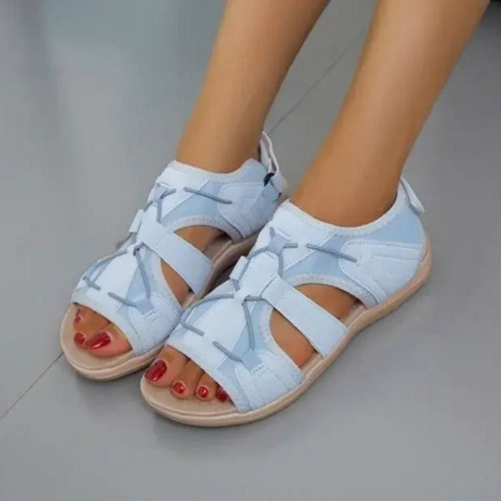 Remi | Women's Suede Cut-Out Multi-Strap Sport Sandals