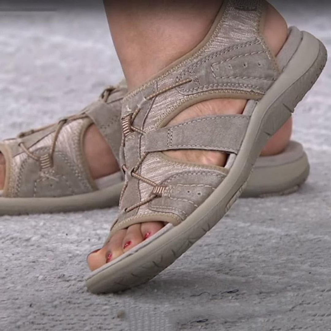 Remi | Women's Suede Cut-Out Multi-Strap Sport Sandals