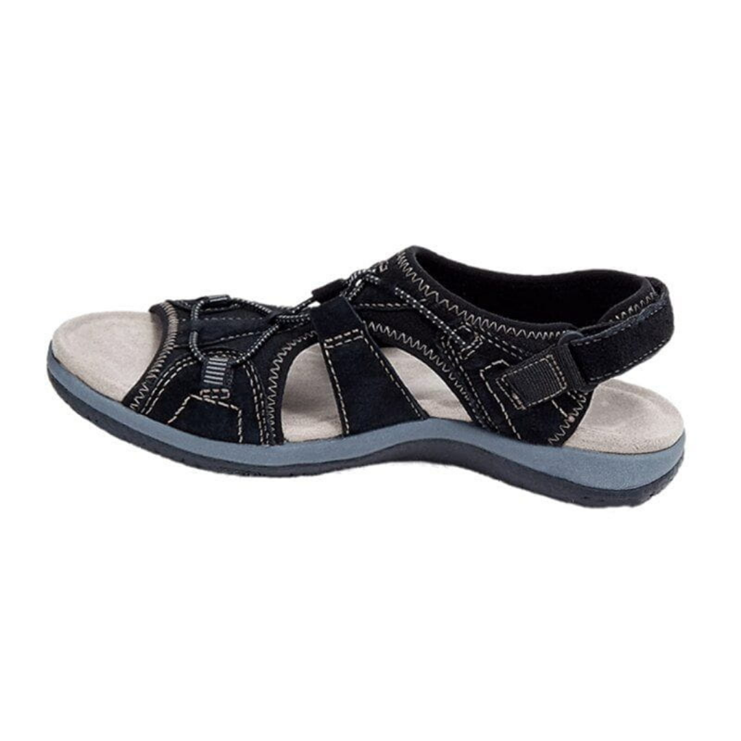 Remi | Women's Suede Cut-Out Multi-Strap Sport Sandals